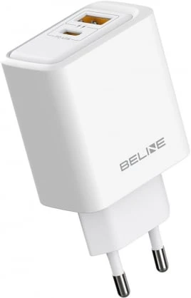 Laidinis įkroviklis Beline 45W USB-A/USB-C BLN2CW45 baltos spalvos