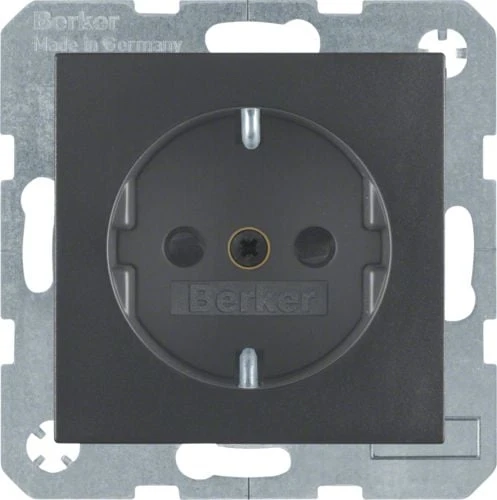 Berker 47231606, F tipas, antracito spalvos, termoplastinis, IP20, 250 V, 16 A