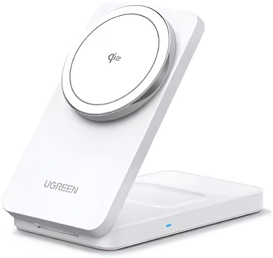 Įkroviklis Ugreen W706 MagSafe magnetyczna bezprzewodowa 2w1 15W Baltas (UGR5793)