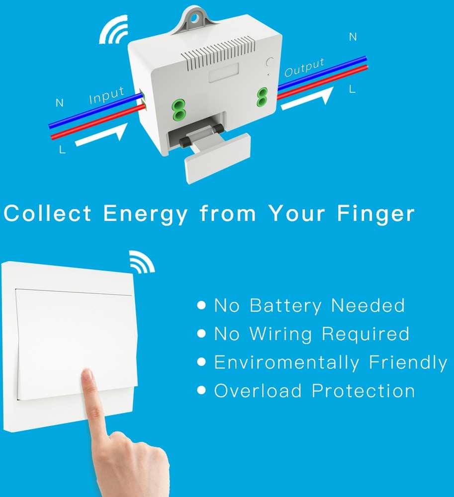 Schneider Electric Moes Bevielis jungiklis/signalo siųstuvas, sieninis, veikia be baterijų, vieno klavišo