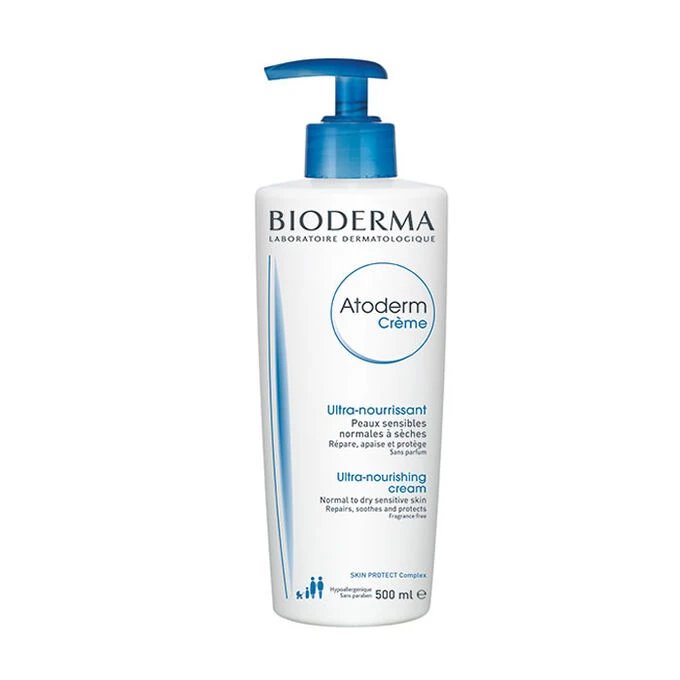 Bioderma Atoderm Crème Ultra Intensyviai drėkinantis ir maitinantis kūno kremas, 500 ml