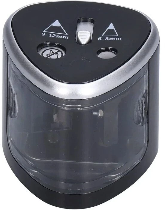 IVY Tenwin TW8005-3 Elektriskais (6-8mm) zīmuļu asinātājs 2x AA baterijās darbināms ar papildu asmeni Melns