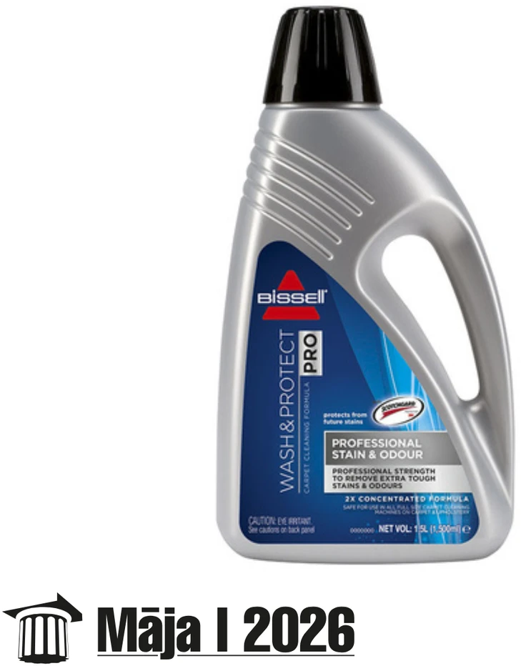 Kilimų ir baldų valymo priemonė Bissell Wash & Protect Pro, 1,5L