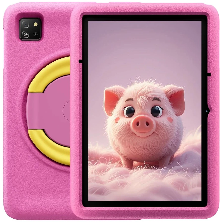 Blackview Planšetė Tab A6 Kids WiFi 10,1 colio HD+ IPS 800x1280 A523 Octa-core 1,8 GHz 4 GB/128 GB 5100 mAh BE ĮKROVIKLIŲ 5 MP priekinė/8 MP galinė kamera Android 15 Rožinė