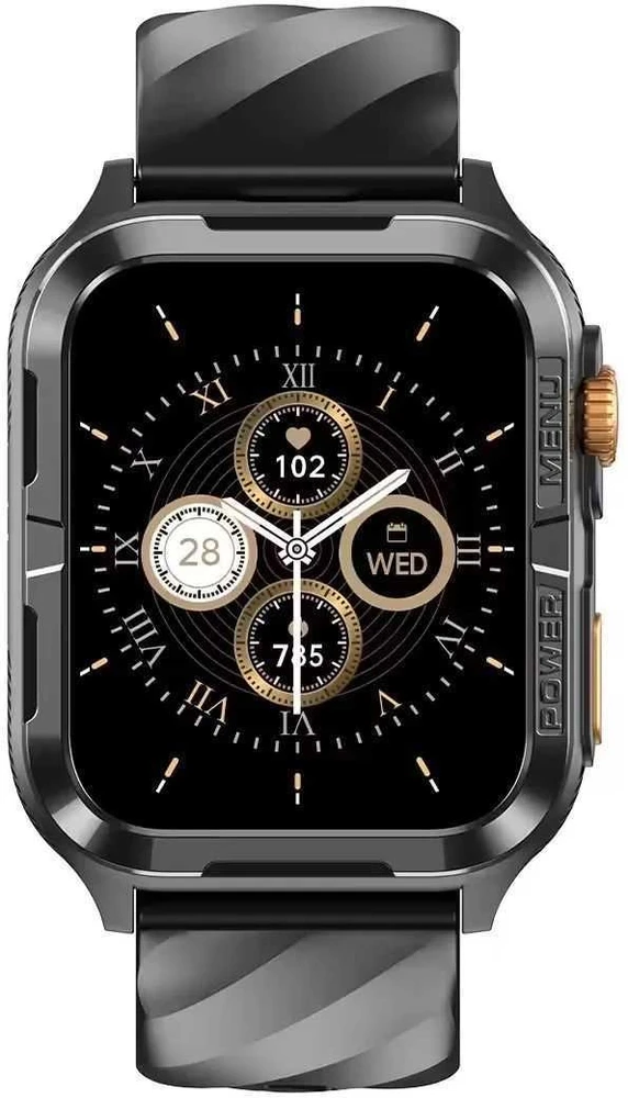 Išmanusis laikrodis Blackview W10PRO 1.83 inch G+F 320x280 RAM 480KB+ROM 640KB 600mA Call funcation GPS Flashlight BT5.3 Juodas