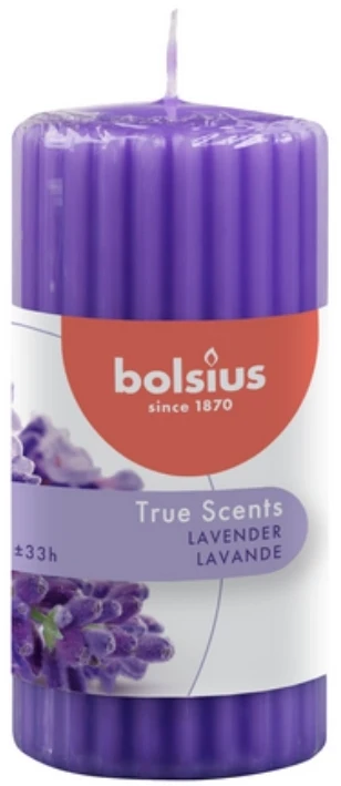 Bolsius Svece arom. cilindrs True Scents Ø120x58mm lavender