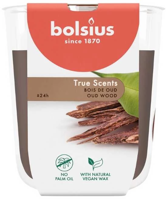 Žvakė, aromatinė Bolsius Calming Oudh, 25 h, Ruda