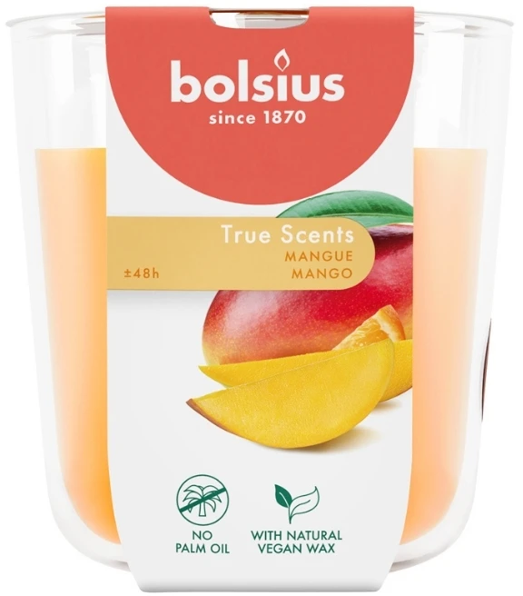 Žvakė, aromatinė Bolsius Happy Mango, 45 h, Oranžinė