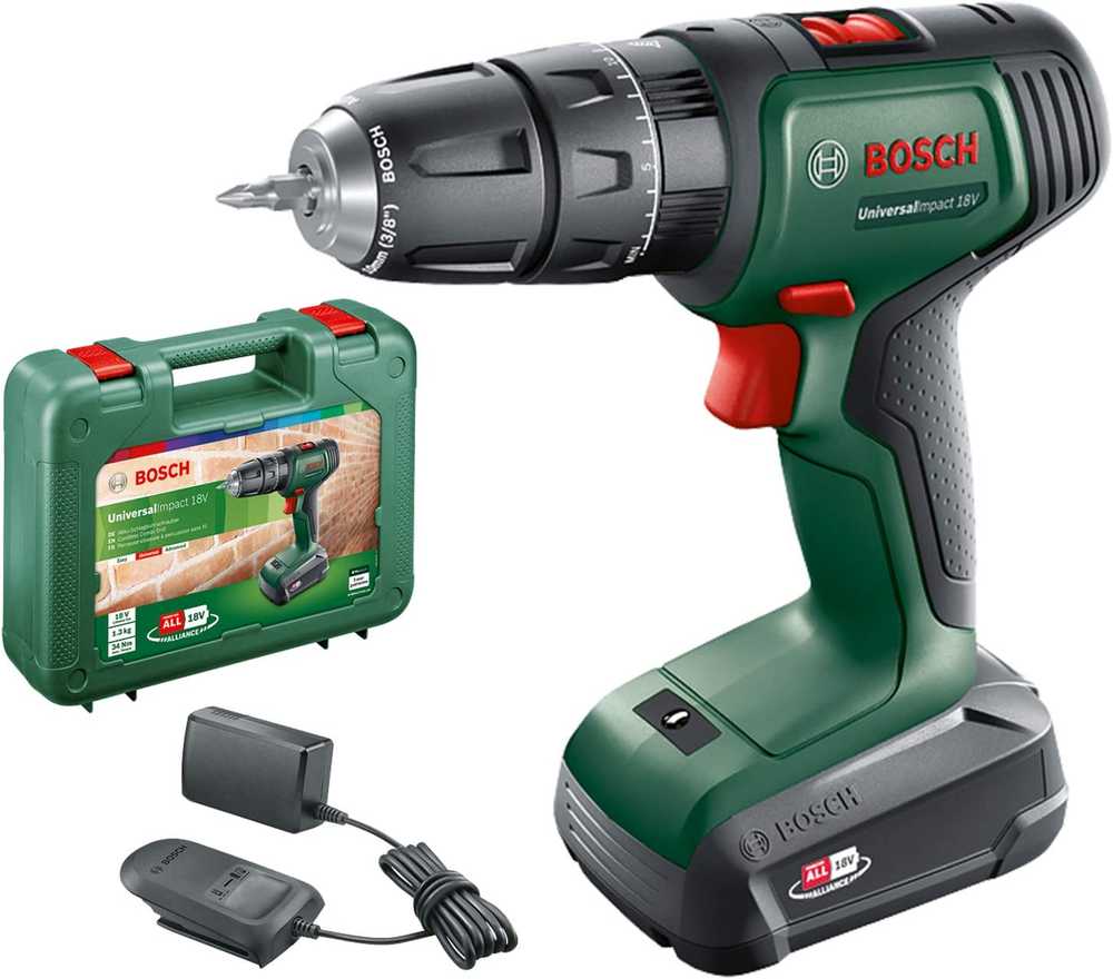 Bosch UniversalImpact18 (1x1,5) Akum.smūginis gręžtuvas