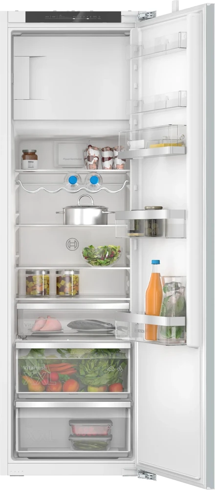 Bosch KIL82ADD0 Serija 6, Įmontuojamasis šaldytuvas su šaldiklio skyriumi, 177.2 x 55.8 cm, švelniai uždaromas plokščias vyris