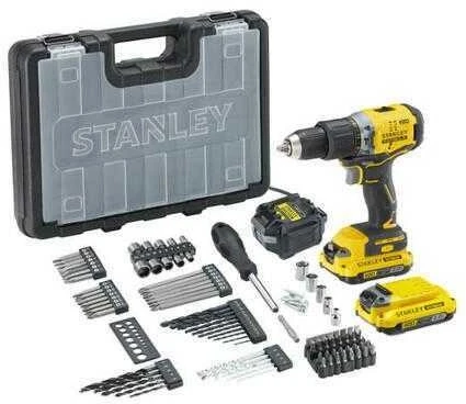 Smūginis suktuvas-gręžtuvas Stanley SFMCD715D2A-QW; 18 V; 2x2,0 Ah akum. + priedai