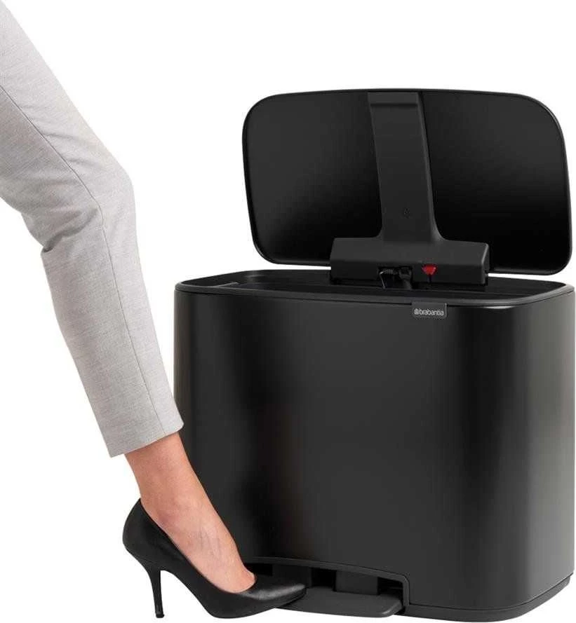 Šiukšlių dėžė su pedalu, Brabantia Bo 36L - matinės juodos spalvos
