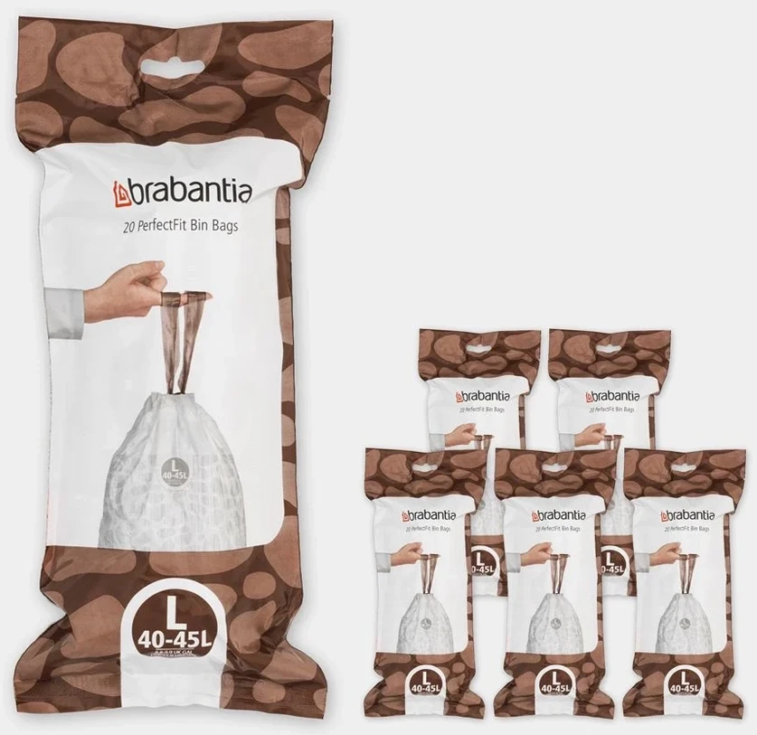 Brabantia Šiukšlių maišai L dydis 40-45L 20 vnt. 138607