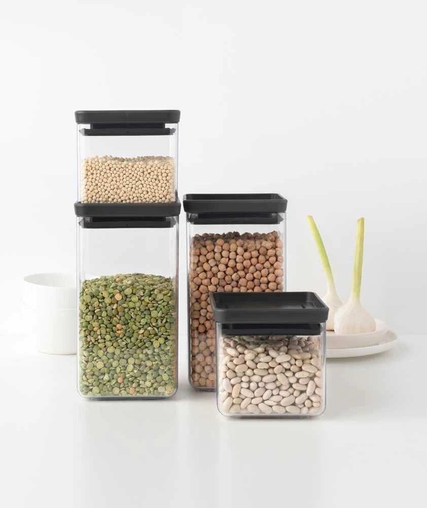 4x1 Brabantia TASTY+ Square Canister tamsiai pilka
