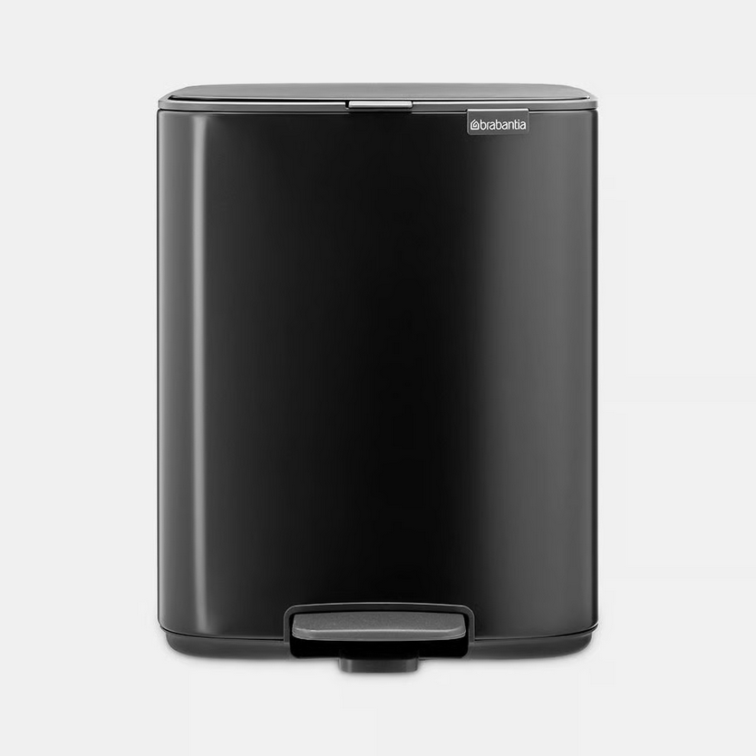 Brabantia atkritumu tvertne ar pedāli Bo, 12l, matēta melna