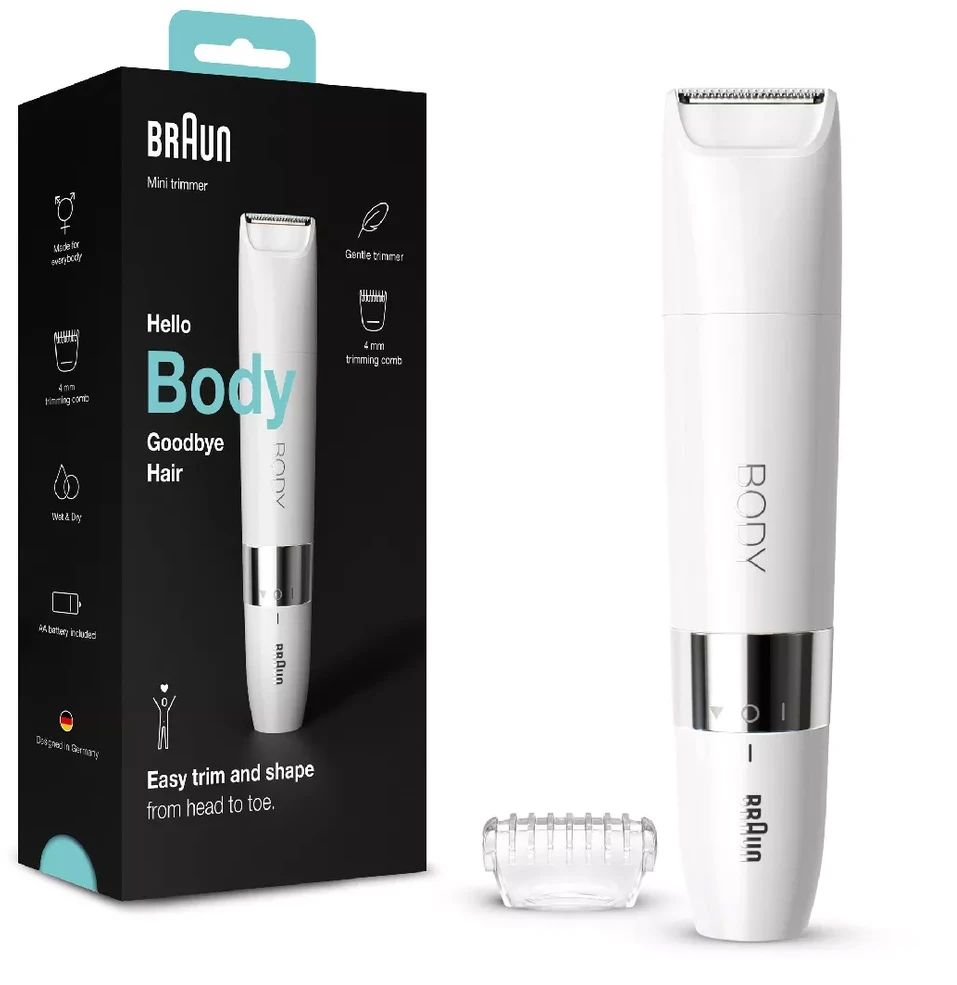 Braun BS1000 kompaktiškas kūno plaukų trimeris BODY