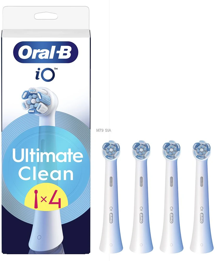 BRAUN iO RB CWF-4 Ultimate Clean Baltas 4ct antgaliai dantų šepetėliui