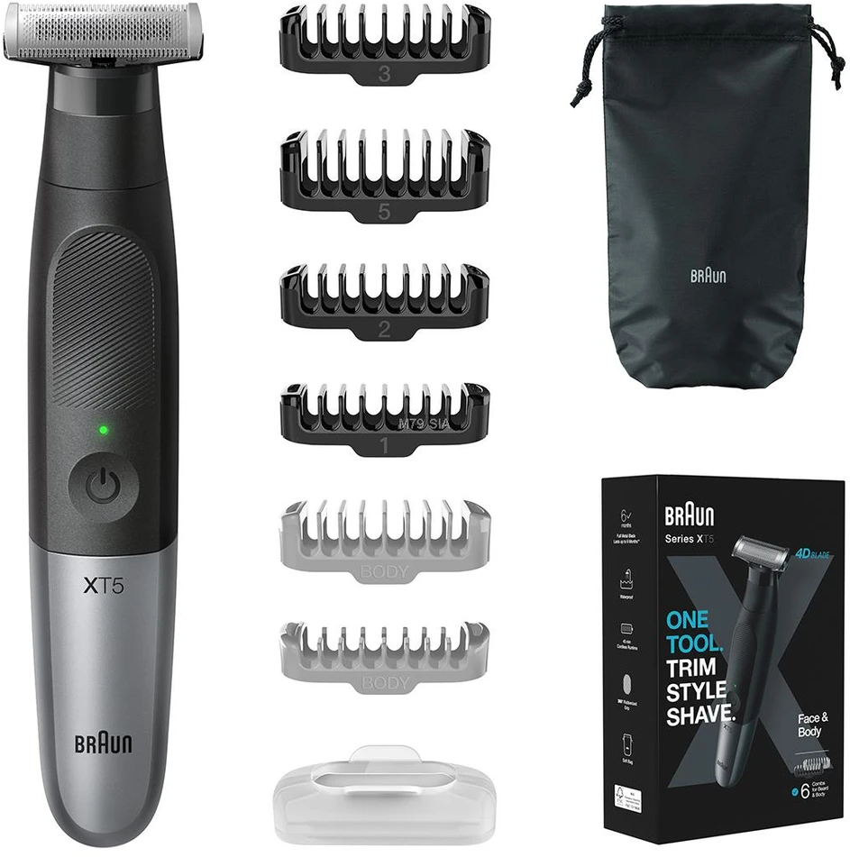 BRAUN XT 5200 Barzdakirpė, barzdaskutė ir kūno plaukų kirptuvas