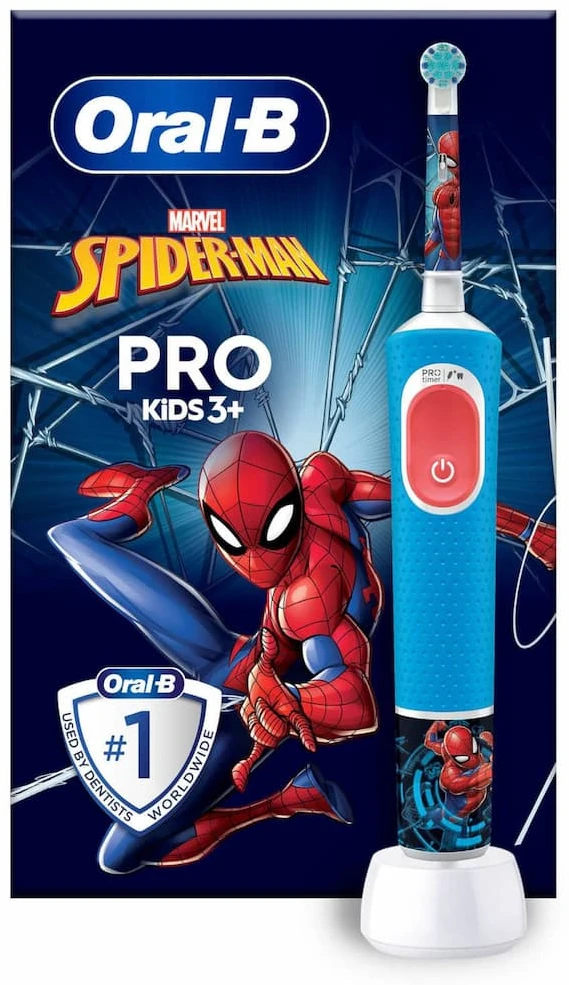 Dantų šepetėlis Oral-B Vitality Pro D103 Kids 3+ Spiderman mėlyna/raudona