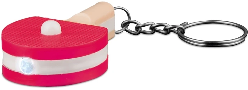 Comfort Mini tennis racket keychain with LED backlight pink
