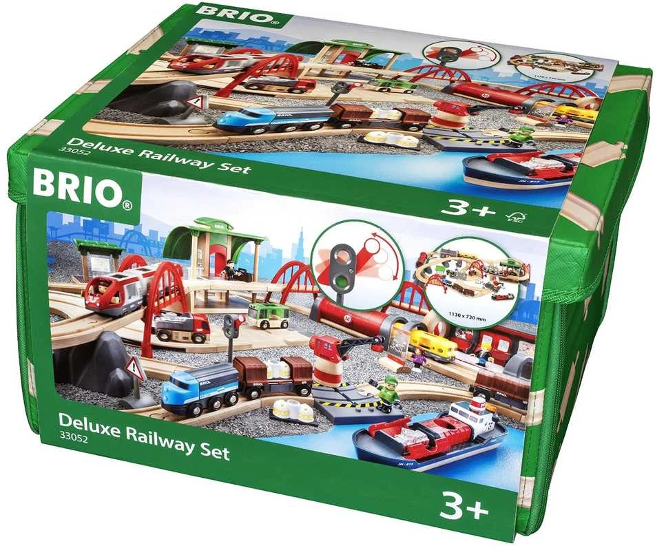 BRIO RAILWAY geležinkelio rinkinys liukso klasės, 33052