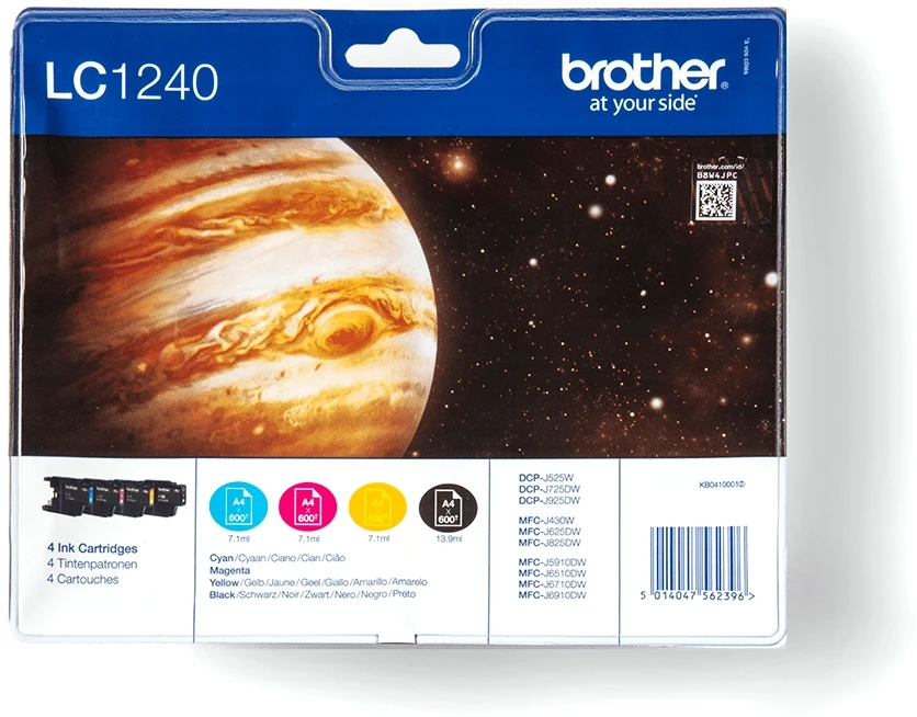 Rašalo kasetė Brother LC1240VALBP CMYK