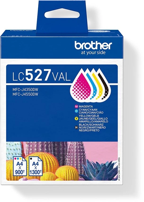 LC527VAL ekonomiškas rinkinys | Brother rašalo kasetė | Juoda, geltona, žydra, rausvai raudona
