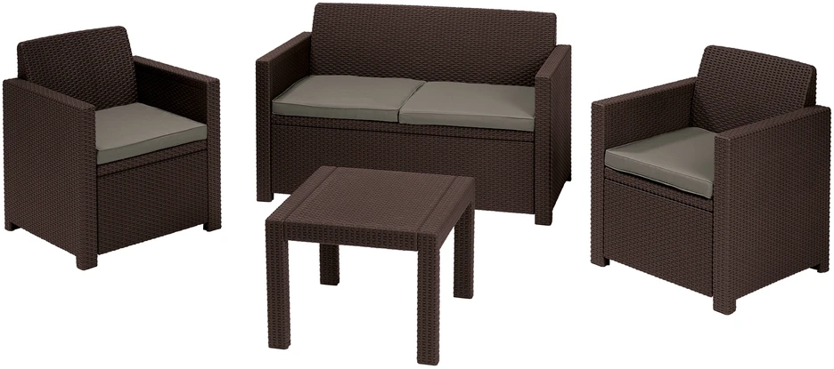 Lauko baldų komplektas Keter Sodo baldų komplektas „Alabama Set“, rudas, 8711245158075