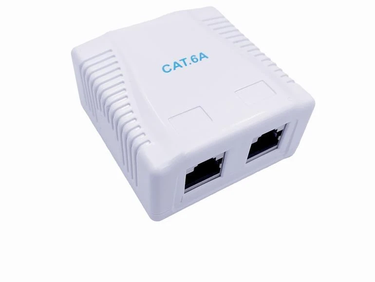 GEMBIRD CAT6A FTP 2-port surface mount box
