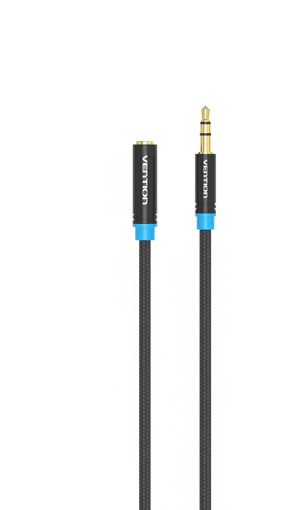 Vention Pintas 3.5 mm garso ilgintuvas 1.5 m ventiliacija VAB-B06-B150-M juoda