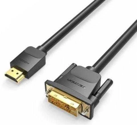 Vention HDMI į DVI kabelis 1.5 m ventiliacija ABFBG (juodas)