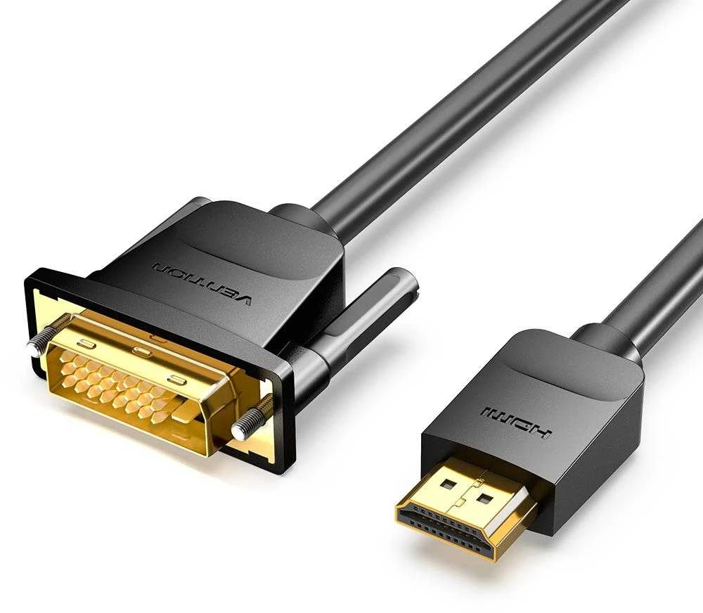 Vention HDMI į DVI kabelis 2 m ventiliacija ABFBH (juodas)