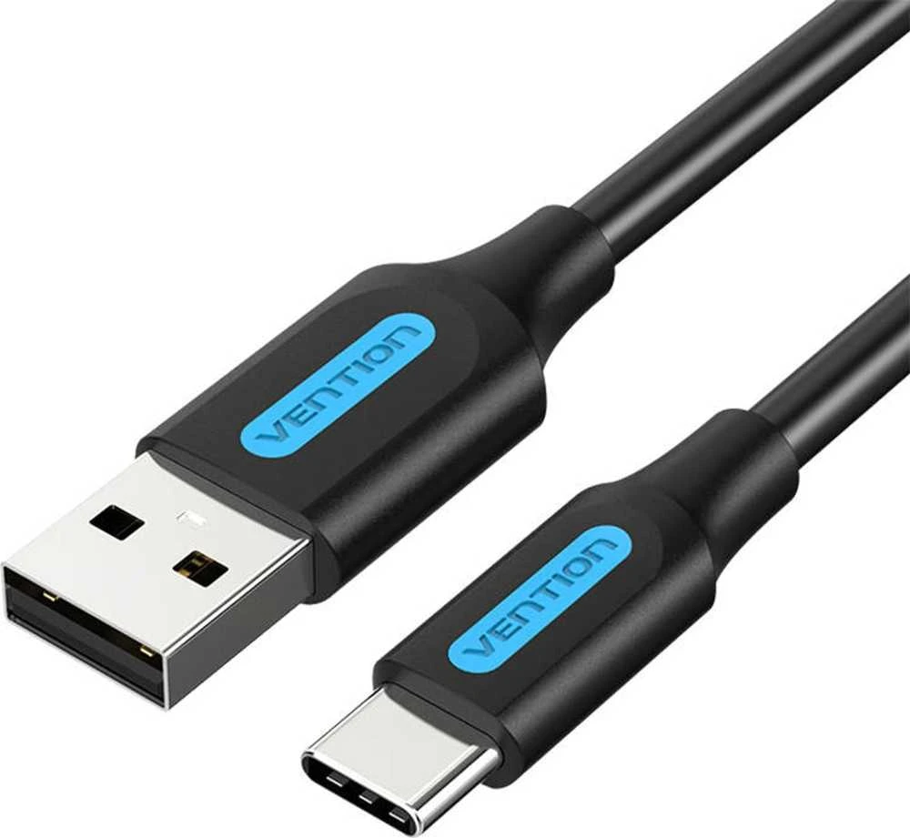 Įkrovimo laidas nuo USB 2.0 iki USB-C Vention COKBF 1m (juodas)