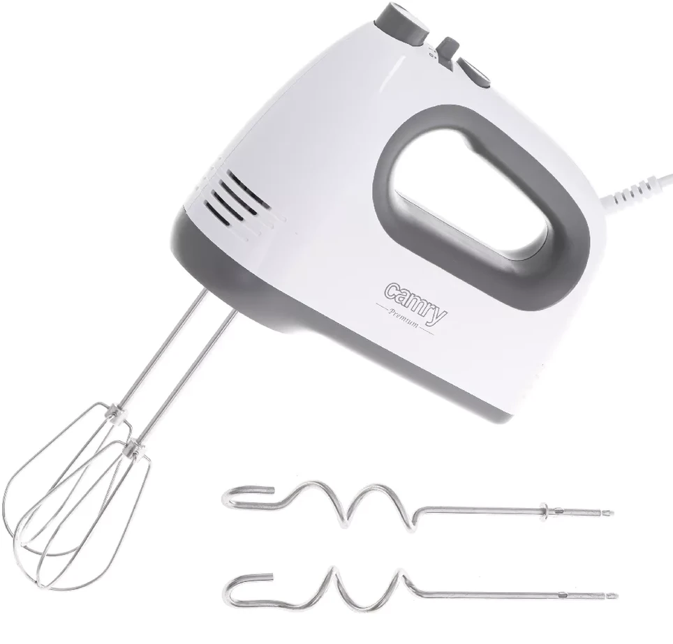 Plakiklis Camry | Hand mixer | CR 4220w | Hand Mixer | 300 W | Greičių skaičius 5 | Turbo mode | Baltas