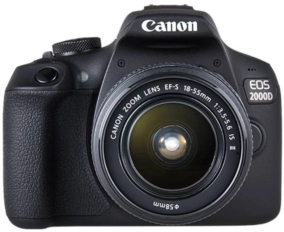 Canon EOS 2000D + EF-S 18-55mm f/3.5-5.6 IS II + EF 75-300mm f/4-5.6 III SLR fotoaparato komplektas 24,1 MP CMOS 6000 x 4000 pikseliai Juoda