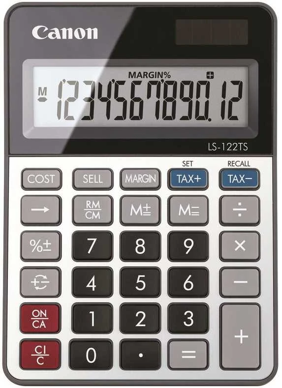 Canon LS-122TS stalinis skaičiuotuvas su dideliu ekranu