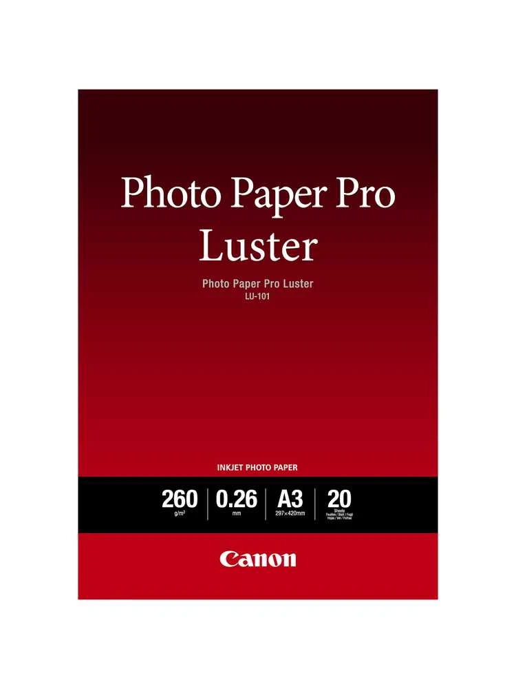 Canon LU-101 Pro Luster, A3, 20 shts fotopopierius Balta „Satin“