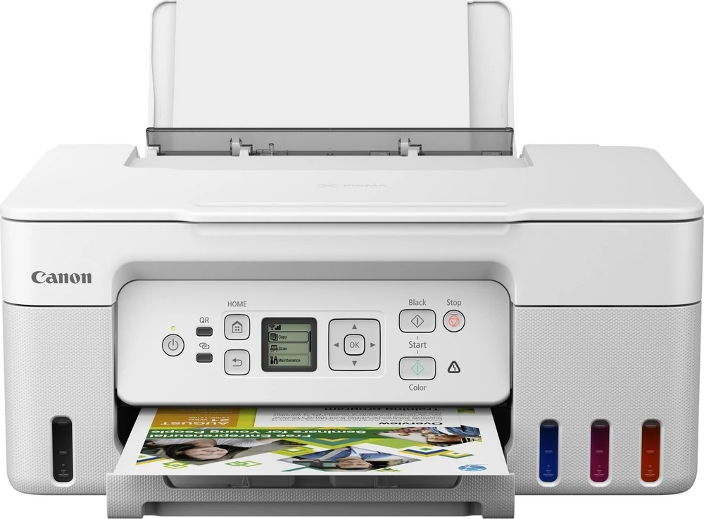 Daugiafunkcis rašalinis spausdintuvas Canon PIXMA G3470 MegaTank, spausdinimas / kopijavimas / skenavimas, spalvotas, papildoma rašalo talpykla, Wi-Fi, baltas