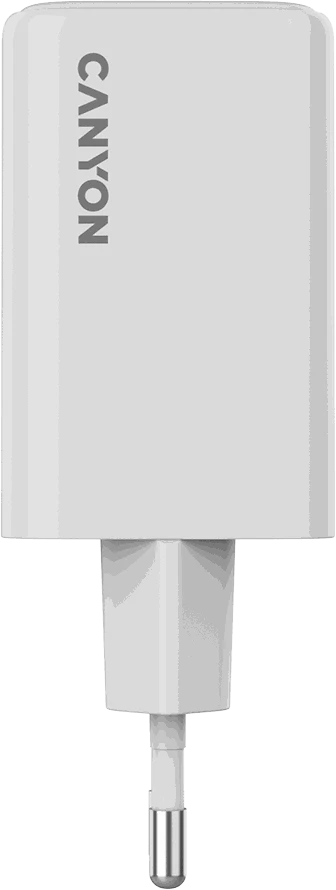 CANYON įkroviklis CU65ACC GaN 65W 2xPD 1xQC EU Baltas