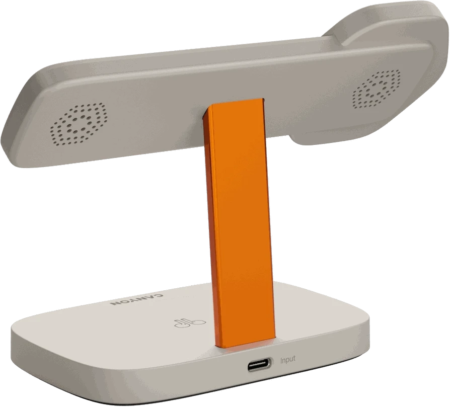 CANYON belaidžio įkrovimo stotis Hexagon 310 3in1 LightGrey/Oranžinis