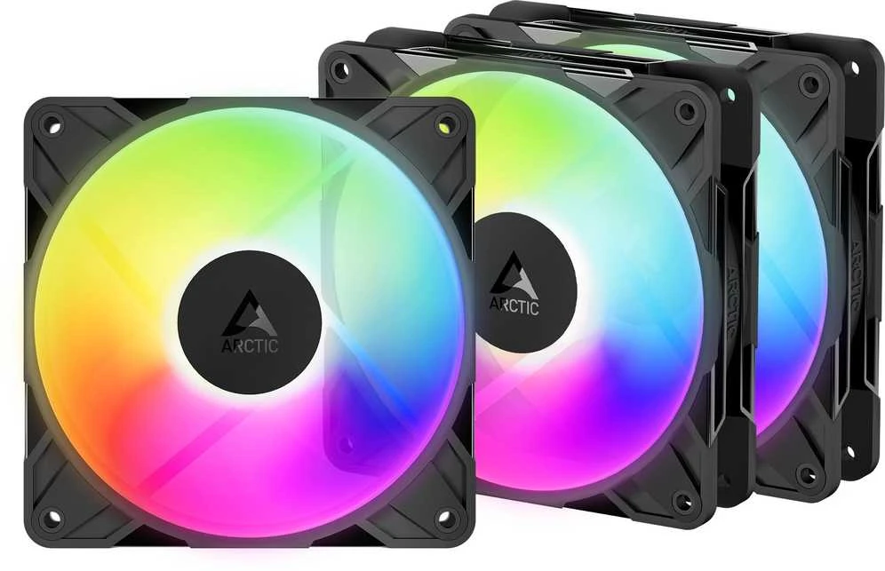 ARCTIC P12 PRO Reverse PWM PST A-RGB korpuso ventiliatoriai, 4-pin, 120mm, 3vnt.
