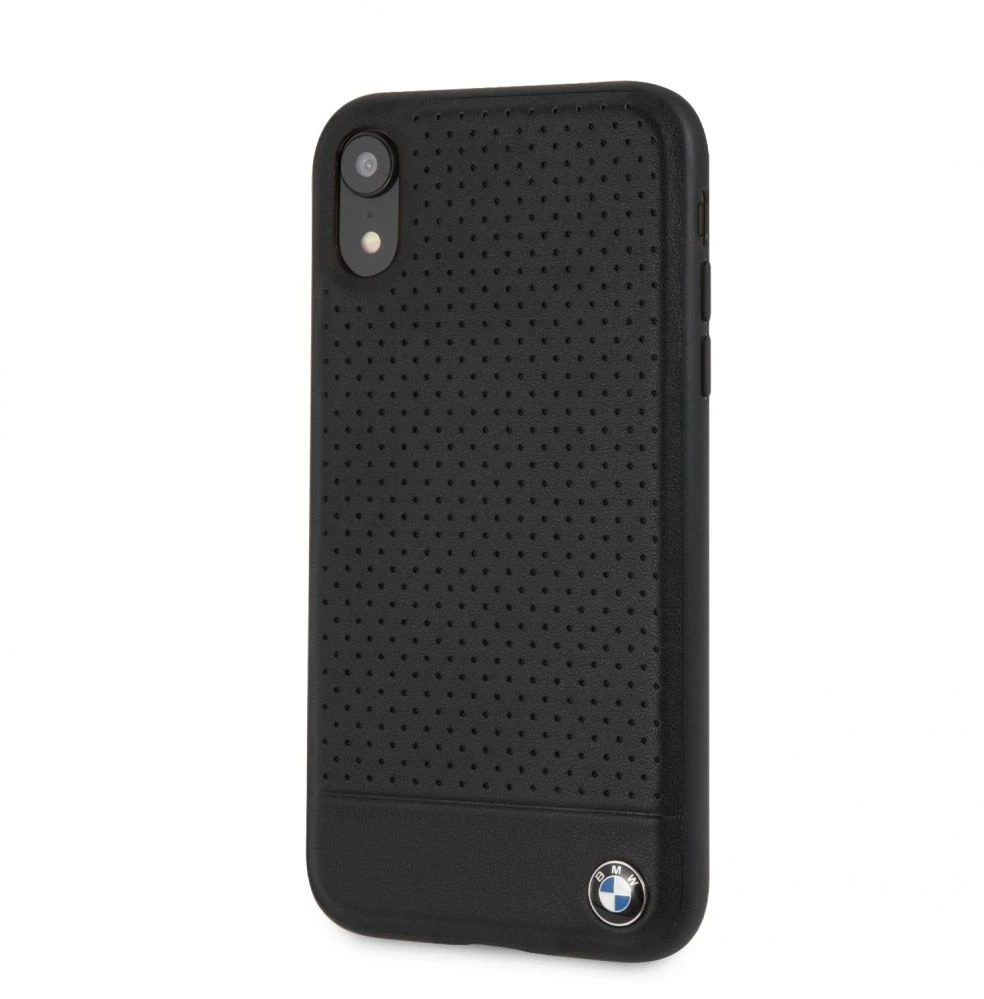 BMW Dėklas hardcase BMHCI61PEBOBK iPhone Xr juoda Signature Perforated