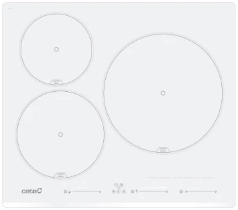 Kaitlentė CATA Hob | INSB 6003E2 WH | Induction | Number of burners/cooking zones 3 | Slider touch | Baltas