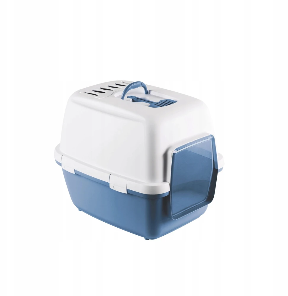 Stefanplast Cat toilet closed Cathy Comfort 58x45x48cm baltas mėlynas