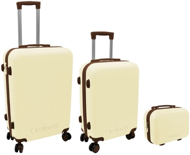 Stoneline ORDINETT 3 dalių komoda 60L (42x25x64cm) + 43L (36x23x56cm) + 15L (24x17x33cm) balta