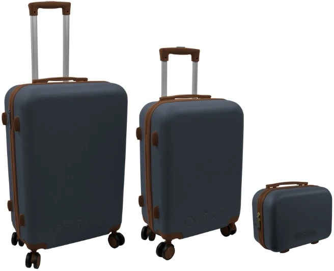 Stoneline ORDINETT Komodos komplektas iš 3 dalių 60L (42x25x64cm) + 43L (36x23x56cm) + 15L (24x17x33cm) pilka