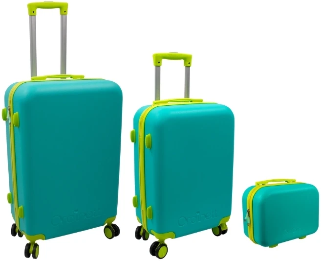 Stoneline ORDINETT Komodos komplektas iš 3 dalių 60L (42x25x64cm) + 43L (36x23x56cm) + 15L (24x17x33cm) žalia