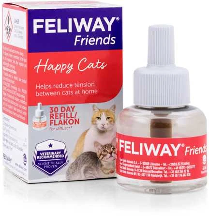 Feliway Friends 48 ml papildymo buteliukas ir pakuotė