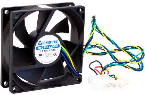 CHIEFTEC 80x80x25mm rutulinis guolis PWM FAN