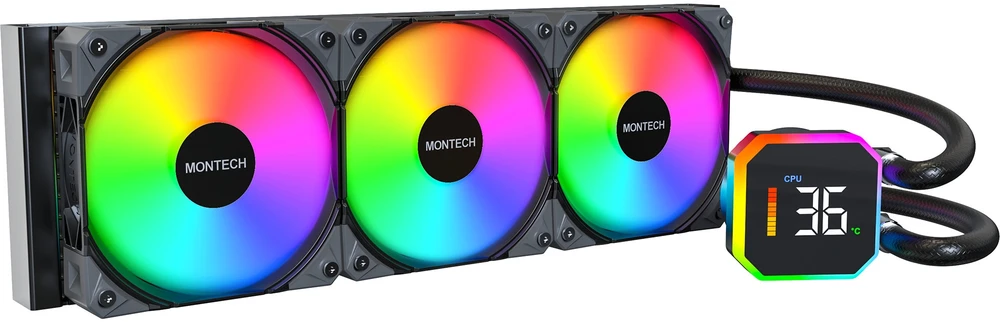 Montech HyperFlow Digital 360 juodas AIO rinkinys